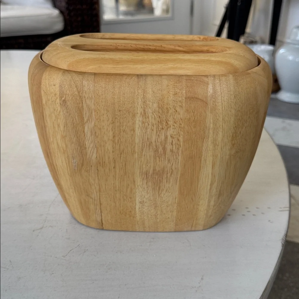 Crate & Barrel Wooden Ice Bucket